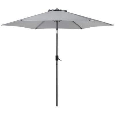 Parasole da Giardino Grigio 270 cm Resistente alle Intemperie - VARESE Parasole da Giardino Grigio 270 cm Resistente alle Intemperie - VARESE