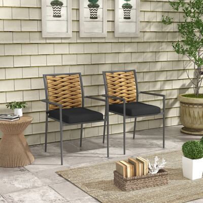 LEMONBEST Sedia Da Giardino Moderna Per Esterni, 57 X 58 X 87 Cm, Resistente Alle Intemperie, Struttura In Metallo, Colore Nero LEMONBEST Sedia Da Giardino Moderna Per Esterni, 57 X 58 X 87 Cm, Resistente Alle Intemperie, Struttura In Metallo, Colore Nero