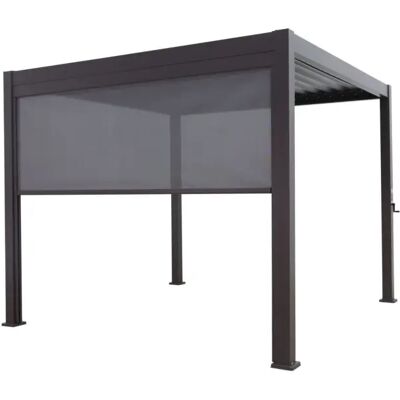 EUROGARDEN Tenda Antivento Scorrevole Per Pergola Bioclimatica "atena" In Textilene Grigio Lato 3 Mt EUROGARDEN Tenda Antivento Scorrevole Per Pergola Bioclimatica "atena" In Textilene Grigio Lato 3 Mt