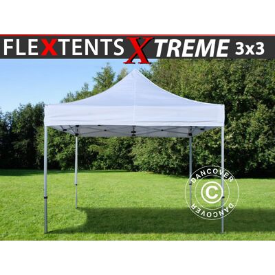 DANCOVER Gazebo Pieghevole Gazebo Rapido Flextents Xtreme 50 3x3m Bianco DANCOVER Gazebo Pieghevole Gazebo Rapido Flextents Xtreme 50 3x3m Bianco