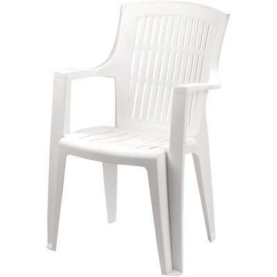 Sedia da giardino bianca BIGHOUSE IT - Modello Arpa - Impilabile, Schienale Alto, Resistente alle intemperie Sedia da giardino bianca BIGHOUSE IT - Modello Arpa - Impilabile, Schienale Alto, Resistente alle intemperie
