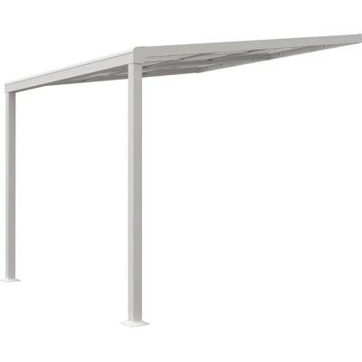 Unique Pergola Addossata In Alluminio Con Tetto Scorrevole 9 M² Bianco - Izeda Unique Pergola Addossata In Alluminio Con Tetto Scorrevole 9 M² Bianco - Izeda