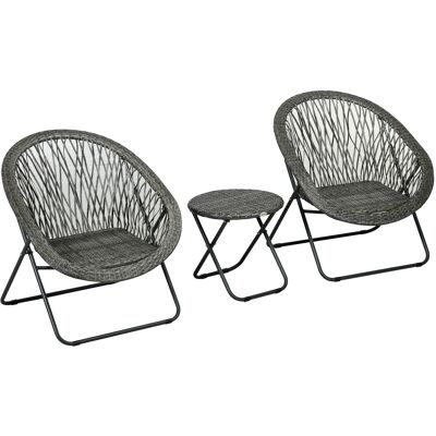 Zone Set Salotto Da Esterno In Resina Tavolo E Sedie Da Esterno Per 2 Persone Tavolo 2 Sedie Pieghevoli Grigio Zone Set Salotto Da Esterno In Resina Tavolo E Sedie Da Esterno Per 2 Persone Tavolo 2 Sedie Pieghevoli Grigio