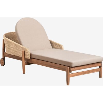 SKLUM Lettino In Legno Di Acacia E Rattan Sintetico Ribeira SKLUM Lettino In Legno Di Acacia E Rattan Sintetico Ribeira