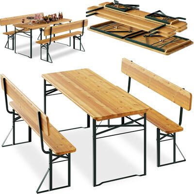 BAKAJI Set Birreria Con 2 Panche E Tavolo Pieghevole Seduta Con Schienale Salvaspazio BAKAJI Set Birreria Con 2 Panche E Tavolo Pieghevole Seduta Con Schienale Salvaspazio