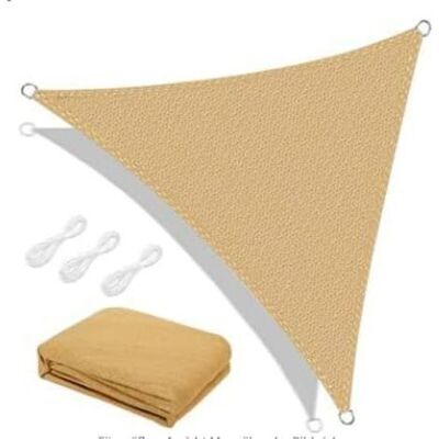 ABYSSE Vela Parasole Triangolare, Vela Parasole In Hdpe 3x3x3 M, Resistente Ai Raggi Uv, Traspirante, Protezione Uv Per Giardino, Terrazzo, Campeggio – Color Sabbia ABYSSE Vela Parasole Triangolare, Vela Parasole In Hdpe 3x3x3 M, Resistente Ai Raggi Uv, Traspirante, Protezione Uv Per Giardino, Terrazzo, Campeggio – Color Sabbia