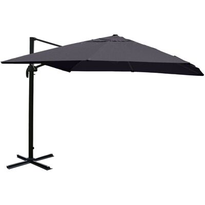 DÉCOSHOP26 Ombrellone A Braccio Girevole 3 X 3 M Diametro Circa 4,3 M Alluminio/acciaio E Poliestere Antracite Senza Base 040007942 DÉCOSHOP26 Ombrellone A Braccio Girevole 3 X 3 M Diametro Circa 4,3 M Alluminio/acciaio E Poliestere Antracite Senza Base 040007942
