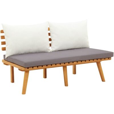 Panca da giardino Maisonchic in acacia - Legno massiccio con cuscini Panca da giardino Maisonchic in acacia - Legno massiccio con cuscini