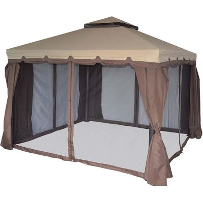 Morel - Gazebo Da Giardino 3x4m In Alluminio Denver Marrone Morel - Gazebo Da Giardino 3x4m In Alluminio Denver Marrone