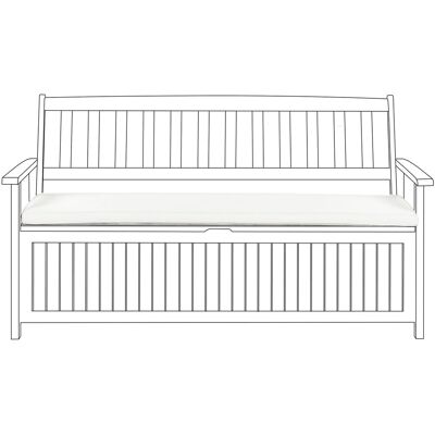BELIANI Cuscino Per Panca Da Giardino Bianco Sporco Resistente Ai Raggi Uv Legami Sovana BELIANI Cuscino Per Panca Da Giardino Bianco Sporco Resistente Ai Raggi Uv Legami Sovana