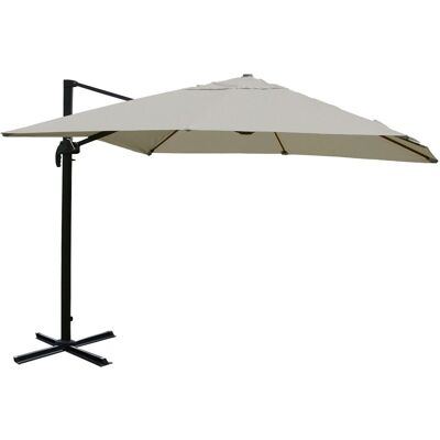 DÉCOSHOP26 Ombrellone A Braccio 3 X 4 M Ø 5 M In Poliestere Grigio Crema Struttura In Alluminio/acciaio Con Traversa Senza Base 040010686 DÉCOSHOP26 Ombrellone A Braccio 3 X 4 M Ø 5 M In Poliestere Grigio Crema Struttura In Alluminio/acciaio Con Traversa Senza Base 040010686