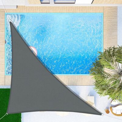 SANS MARQUE Vela Ombreggiante Triangolare 3x3x3 M, Impermeabile, Con Protezione Uv, Ideale Per Patio, Giardino, Terrazzo, Esterni, Balcone, Colore Grigio Antracite. SANS MARQUE Vela Ombreggiante Triangolare 3x3x3 M, Impermeabile, Con Protezione Uv, Ideale Per Patio, Giardino, Terrazzo, Esterni, Balcone, Colore Grigio Antracite.