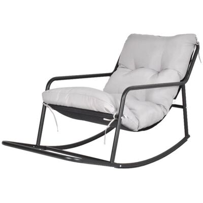 Home Deluxe Sedia A Dondolo Per Esterni Alevio - Acciaio Home Deluxe Sedia A Dondolo Per Esterni Alevio - Acciaio