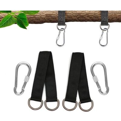 OEM Attacco Per Altalena, Attacco Per Amaca, 2 X 29 Cm, Cinghie Per Amaca Con 2 Moschettoni Resistenti E Anelli A D, Cinghie In Poliestere Per Sospensione Di Altalena Ad Albero, Sedia Sospesa OEM Attacco Per Altalena, Attacco Per Amaca, 2 X 29 Cm, Cinghie Per Amaca Con 2 Moschettoni Resistenti E Anelli A D, Cinghie In Poliestere Per Sospensione Di Altalena Ad Albero, Sedia Sospesa