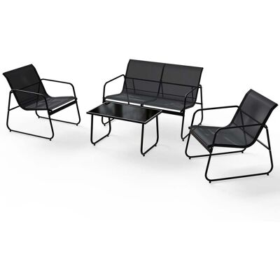 Juskys Set Di Mobili Da Giardino Genova, 4 Pezzi Antracite Senza Braccioli Set Da Giardino Resistente Alle Intemperie Con Tavolo E Panca Juskys Set Di Mobili Da Giardino Genova, 4 Pezzi Antracite Senza Braccioli Set Da Giardino Resistente Alle Intemperie Con Tavolo E Panca
