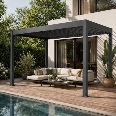 SAN MARCO Pergola Da Giardino Bioclimatica 3x3mt Elettrica Con Tende SAN MARCO Pergola Da Giardino Bioclimatica 3x3mt Elettrica Con Tende
