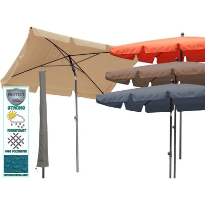 QUICK STAR Balkon Sonnenschirm 200x125cm Rechteckig QUICK STAR Balkon Sonnenschirm 200x125cm Rechteckig