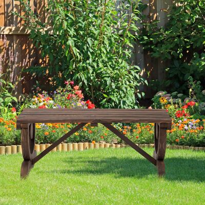 LEMONBEST Panchina Da Giardino In Legno 98x50x39,5 Cm, Resistente Alle Intemperie, Design Rustico E Durevole Per Esterni, Colore Naturale LEMONBEST Panchina Da Giardino In Legno 98x50x39,5 Cm, Resistente Alle Intemperie, Design Rustico E Durevole Per Esterni, Colore Naturale