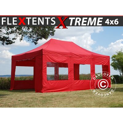 DANCOVER Gazebo Pieghevole Gazebo Rapido Flextents Xtreme 50 4x6m Rosso, DANCOVER Gazebo Pieghevole Gazebo Rapido Flextents Xtreme 50 4x6m Rosso,