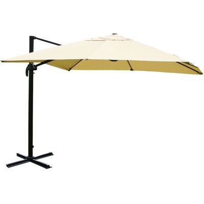 DÉCOSHOP26 Ombrellone Decentrato 3,5 X 3,5 M Diametro Circa 4,95 M In Alluminio E Poliestere Color Crema Inclinabile E Girevole A 360° Con Traversa E Base Girevole Senza Supporto 040011256 DÉCOSHOP26 Ombrellone Decentrato 3,5 X 3,5 M Diametro Circa 4,95 M In Alluminio E Poliestere Color Crema Inclinabile E Girevole A 360° Con Traversa E Base Girevole Senza Supporto 040011256