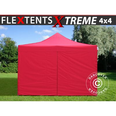 DANCOVER Gazebo Pieghevole Flextents Xtreme 60 4x4m Rosso, Inclusi 4 Fianchi DANCOVER Gazebo Pieghevole Flextents Xtreme 60 4x4m Rosso, Inclusi 4 Fianchi