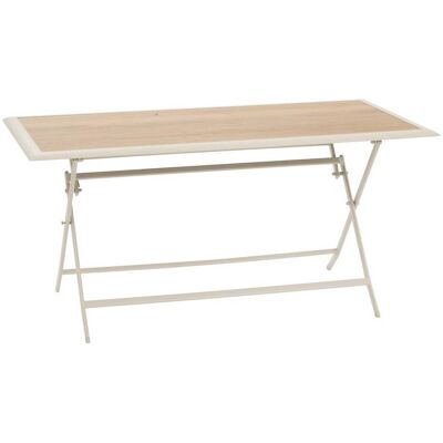 HESPERIDE Tavolo Da Giardino Azua 6 Posti Pieghevole Beige 150x80cm - Hespéride HESPERIDE Tavolo Da Giardino Azua 6 Posti Pieghevole Beige 150x80cm - Hespéride