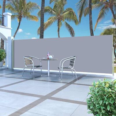 VIDAXL Tenda Da Sole Laterale Retrattile 160 X 500 Cm Grigia - VIDAXL Tenda Da Sole Laterale Retrattile 160 X 500 Cm Grigia -