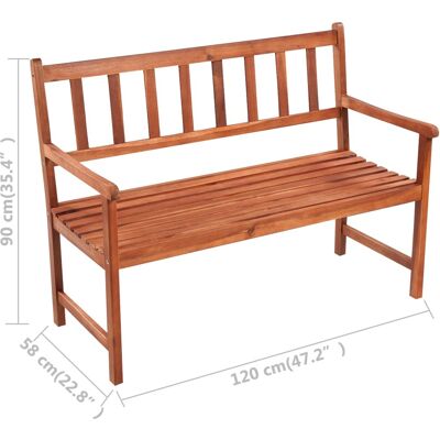 HELLOSHOP26 Panchina Da Giardino Arredo Esterno Per Patio Arredo Per Terrazzo Con Cuscino 120 Cm Legno Massello Di Acacia 020011368 HELLOSHOP26 Panchina Da Giardino Arredo Esterno Per Patio Arredo Per Terrazzo Con Cuscino 120 Cm Legno Massello Di Acacia 020011368