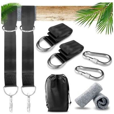 SCORPIO Supporto Per Amaca Con Accessori Di Montaggio, Moschettoni E Anelli A D, 2 Protezioni Per Alberi, Sistema Di Sospensione Per Amaca Da Campeggio, Altalene Da Giardino, Amache, Portata Massima 550 Kg. SCORPIO Supporto Per Amaca Con Accessori Di Montaggio, Moschettoni E Anelli A D, 2 Protezioni Per Alberi, Sistema Di Sospensione Per Amaca Da Campeggio, Altalene Da Giardino, Amache, Portata Massima 550 Kg.