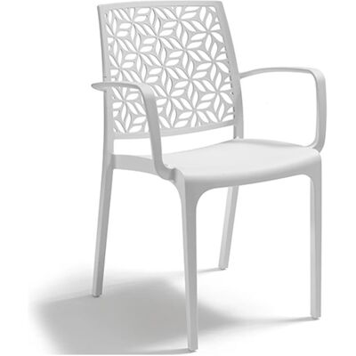 BICA Sedia Resina Con Braccioli "ninfa" Bianco BICA Sedia Resina Con Braccioli "ninfa" Bianco