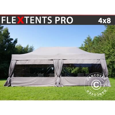 FleXtents Pro 4x8m Latte - Tenda Pieghevole FleXtents Pro 4x8m Latte - Tenda Pieghevole