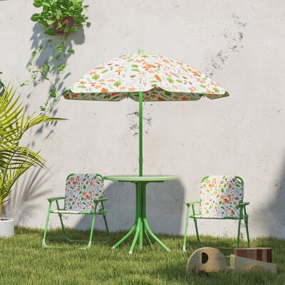 PZCC Set Di Mobili Da Giardino Per Bambini Composto Da 4 Pezzi, Con Design A Elefante E Giraffa, Ombrellone Regolabile Ø 100 Cm E Sedia Pieghevole. PZCC Set Di Mobili Da Giardino Per Bambini Composto Da 4 Pezzi, Con Design A Elefante E Giraffa, Ombrellone Regolabile Ø 100 Cm E Sedia Pieghevole.