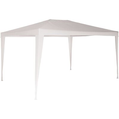 Morel - Gazebo Da Giardino 3x4m In Metallo Copertura In Plastica Parasole Bianco Morel - Gazebo Da Giardino 3x4m In Metallo Copertura In Plastica Parasole Bianco