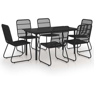 HELLOSHOP26 Set Da Pranzo Da Giardino 7 Pz In Polyrattan E Vetro 020014241 HELLOSHOP26 Set Da Pranzo Da Giardino 7 Pz In Polyrattan E Vetro 020014241