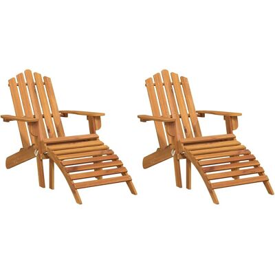 MAISON CHIC Sedia da giardino Adirondack in legno di acacia con poggiapiedi MAISON CHIC Sedia da giardino Adirondack in legno di acacia con poggiapiedi