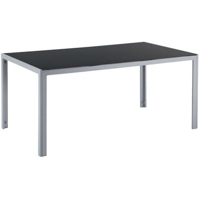 Tavolo da Giardino Beliani Catania - 160x90cm Vetro Nero Tavolo da Giardino Beliani Catania - 160x90cm Vetro Nero