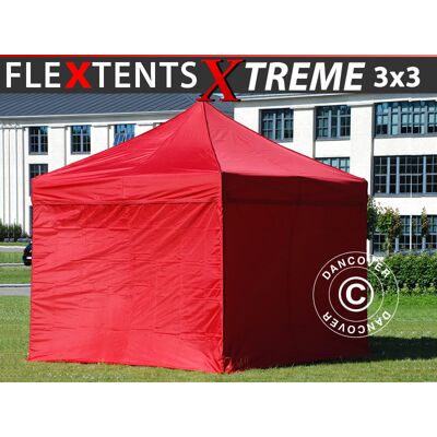 DANCOVER Gazebo Pieghevole Gazebo Rapido Flextents Xtreme 60 3x3m Rosso, DANCOVER Gazebo Pieghevole Gazebo Rapido Flextents Xtreme 60 3x3m Rosso,