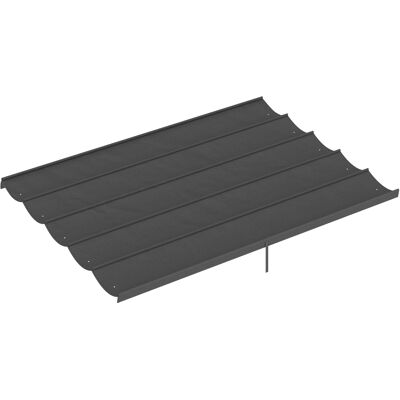 Zone Telo Per Tetto Per Pergola Tenda Retrattile 4 X 3 M - Solo Telo 350 X 260 Cm Grigio Scuro Zone Telo Per Tetto Per Pergola Tenda Retrattile 4 X 3 M - Solo Telo 350 X 260 Cm Grigio Scuro