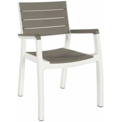 Bauer Sedia Da Giardino Con Braccioli In Resina Harmony Bianco E Tortora Bauer Sedia Da Giardino Con Braccioli In Resina Harmony Bianco E Tortora