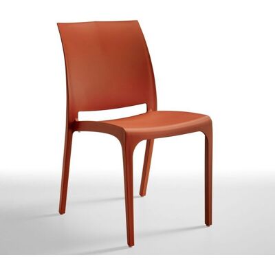 BICA - Sedia Impilabile Da Esterno In Polipropilene Con Piedini Antiscivolo Liri - Red BICA - Sedia Impilabile Da Esterno In Polipropilene Con Piedini Antiscivolo Liri - Red