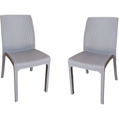 BICA - Virginia - Tortora - polipropilene effetto rattan - Sedia BICA - Virginia - Tortora - polipropilene effetto rattan - Sedia