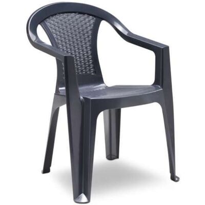 BICA - Sedia Da Giardino Impilabile Atlanta Antracite - 56x54x79 Cm BICA - Sedia Da Giardino Impilabile Atlanta Antracite - 56x54x79 Cm