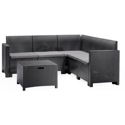 BICA Set Salotto Da Esterno - Salottino Outdoor Nero Antracite BICA Set Salotto Da Esterno - Salottino Outdoor Nero Antracite