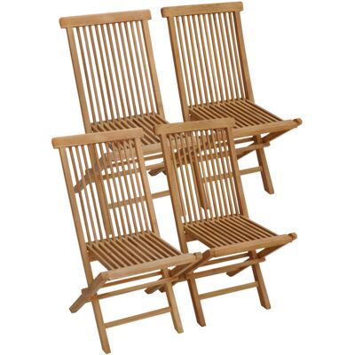 HAPPY GARDEN - Set Di 4 Sedie Da Giardino In Teak Lombok HAPPY GARDEN - Set Di 4 Sedie Da Giardino In Teak Lombok