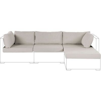BELIANI Set Di Federe Beige Con Cerniera Per Cuscini Del Set Da Giardino Sano Ii Sano BELIANI Set Di Federe Beige Con Cerniera Per Cuscini Del Set Da Giardino Sano Ii Sano