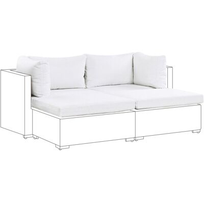 BELIANI Federe Per Cuscini Esterno Color Bianco Panna Con Cerniera Per Set Noto BELIANI Federe Per Cuscini Esterno Color Bianco Panna Con Cerniera Per Set Noto