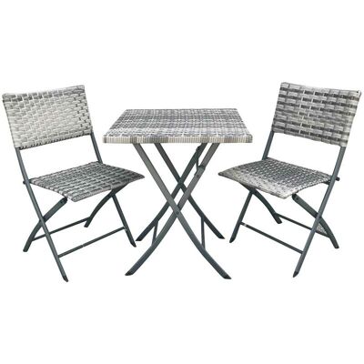 BAKAJI - Set Pieghevole Tavole E Sedie Arredo Giardino Simil Rattan X Esterno Polyrattan BAKAJI - Set Pieghevole Tavole E Sedie Arredo Giardino Simil Rattan X Esterno Polyrattan