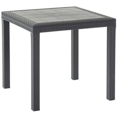 BICA - Tavolo Quadrato 80x80cm Per Interno Ed Esterno In Polipropilene Dallas Antracite BICA - Tavolo Quadrato 80x80cm Per Interno Ed Esterno In Polipropilene Dallas Antracite