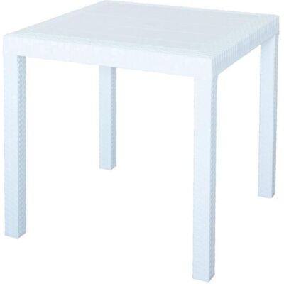BICA - Tavolo Quadrato 80x80cm Per Interno Ed Esterno In Polipropilene Dallas Bianco BICA - Tavolo Quadrato 80x80cm Per Interno Ed Esterno In Polipropilene Dallas Bianco