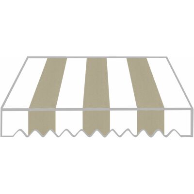 Bauer Tenda Da Sole A Caduta 2x2,5m Tessuto In Poliestere Disegno P2004 Bauer Tenda Da Sole A Caduta 2x2,5m Tessuto In Poliestere Disegno P2004